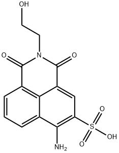 6-AMINO-2-(2-HYDROXY-ETHYL)-1,3-DIOXO-2,3-DIHYDRO-1H-BENZO[DE]ISOQUINOLINE-5-SULFONIC ACID 结构式