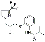 N1-[2-((2-HYDROXY-3-[3-(TRIFLUOROMETHYL)-1H-PYRAZOL-1-YL]PROPYL)THIO)PHENYL]-2-METHYLPROPANAMIDE 结构式