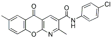 N-(4-CHLOROPHENYL)-2,7-DIMETHYL-5-OXO-5H-CHROMENO[2,3-B]PYRIDINE-3-CARBOXAMIDE 结构式