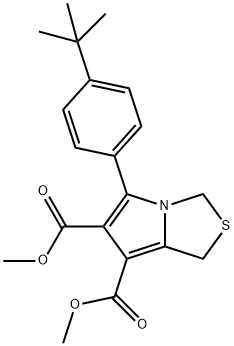 DIMETHYL 5-[4-(TERT-BUTYL)PHENYL]-1H-PYRROLO[1,2-C][1,3]THIAZOLE-6,7-DICARBOXYLATE 结构式