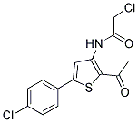 N1-[2-ACETYL-5-(4-CHLOROPHENYL)-3-THIENYL]-2-CHLOROACETAMIDE 结构式