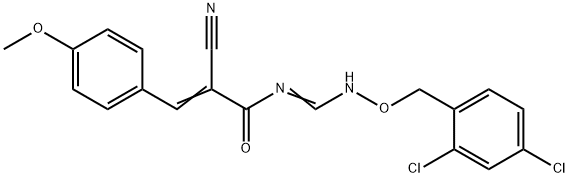 2-CYANO-N-(([(2,4-DICHLOROBENZYL)OXY]IMINO)METHYL)-3-(4-METHOXYPHENYL)ACRYLAMIDE 结构式