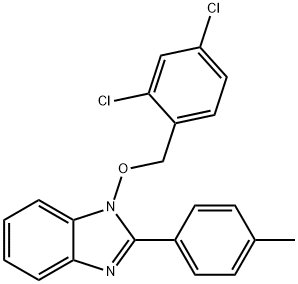 1-[(2,4-DICHLOROBENZYL)OXY]-2-(4-METHYLPHENYL)-1H-1,3-BENZIMIDAZOLE 结构式