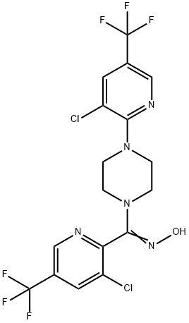 [3-CHLORO-5-(TRIFLUOROMETHYL)-2-PYRIDINYL](4-[3-CHLORO-5-(TRIFLUOROMETHYL)-2-PYRIDINYL]PIPERAZINO)METHANONE OXIME 结构式