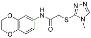 N-(2,3-DIHYDRO-1,4-BENZODIOXIN-6-YL)-2-[(4-METHYL-4H-1,2,4-TRIAZOL-3-YL)SULFANYL]ACETAMIDE 结构式