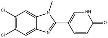 5-(5,6-DICHLORO-1-METHYL-1H-1,3-BENZIMIDAZOL-2-YL)-2(1H)-PYRIDINONE 结构式