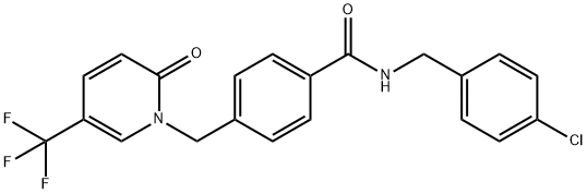 N-(4-CHLOROBENZYL)-4-([2-OXO-5-(TRIFLUOROMETHYL)-1(2H)-PYRIDINYL]METHYL)BENZENECARBOXAMIDE 结构式