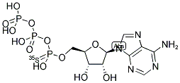 ADENOSINE 5'-(ALPHA-THIO)-TRIPHOSPHATE, [ALPHA-35S] 结构式