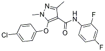 5-(4-CHLOROPHENOXY)-N-(2,4-DIFLUOROPHENYL)-1,3-DIMETHYL-1H-PYRAZOLE-4-CARBOXAMIDE 结构式