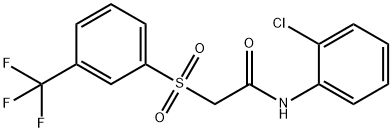 N-(2-CHLOROPHENYL)-2-([3-(TRIFLUOROMETHYL)PHENYL]SULFONYL)ACETAMIDE 结构式