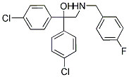 1,1-BIS(4-CHLOROPHENYL)-2-[(4-FLUOROBENZYL)AMINO]-1-ETHANOL 结构式