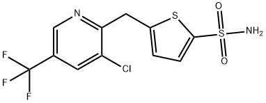 5-([3-CHLORO-5-(TRIFLUOROMETHYL)-2-PYRIDINYL]METHYL)-2-THIOPHENESULFONAMIDE 结构式