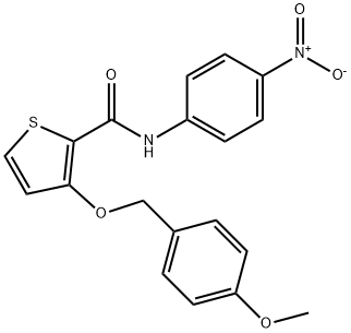3-[(4-METHOXYBENZYL)OXY]-N-(4-NITROPHENYL)-2-THIOPHENECARBOXAMIDE 结构式