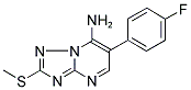 6-(4-FLUOROPHENYL)-2-(METHYLSULFANYL)[1,2,4]TRIAZOLO[1,5-A]PYRIMIDIN-7-AMINE 结构式