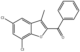 (5,7-二氯-3-甲基-1-苯并呋喃-2-基)(苯基)甲酮 结构式