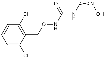 N-[(2,6-Dichlorobenzyl)oxy]-N-[(hydroxyimino)methyl]urea 结构式