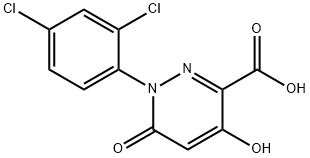 1-(2,4-DICHLOROPHENYL)-4-HYDROXY-6-OXO-1,6-DIHYDRO-3-PYRIDAZINECARBOXYLIC ACID 结构式