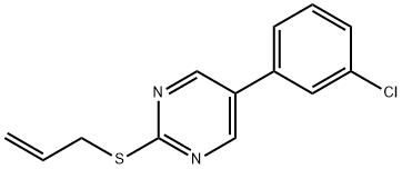 2-(ALLYLSULFANYL)-5-(3-CHLOROPHENYL)PYRIMIDINE 结构式