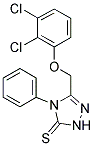 3-((2,3-Dichlorophenoxy)methyl)-4-phenyl-1,2,4-triazoline-5-thione 结构式