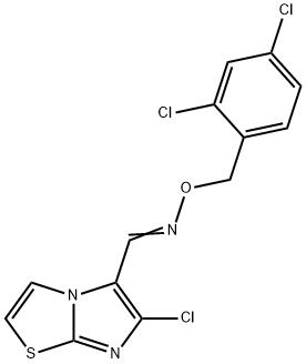 6-Chloroimidazo[2,1-b][1,3]thiazole-5-carbaldehyde O-(2,4-dichlorobenzyl)oxime 结构式