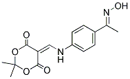 5-(((4-((Hydroxyimino)ethyl)phenyl)amino)methylene)-2,2-dimethyl-1,3-dioxane-4,6-dione 结构式