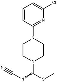 METHYL 4-(6-CHLORO-2-PYRIDINYL)-N-CYANOTETRAHYDRO-1(2H)-PYRAZINECARBIMIDOTHIOATE 结构式