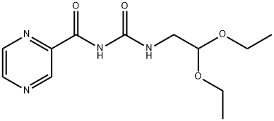 N-(2,2-DIETHOXYETHYL)-N'-(2-PYRAZINYLCARBONYL)UREA 结构式