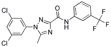 1-(3,5-DICHLOROPHENYL)-5-METHYL-N-[3-(TRIFLUOROMETHYL)PHENYL]-1H-1,2,4-TRIAZOLE-3-CARBOXAMIDE 结构式