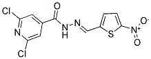 N'4-[(5-NITRO-2-THIENYL)METHYLIDENE]-2,6-DICHLOROPYRIDINE-4-CARBOHYDRAZIDE 结构式