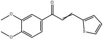 1-(3,4-二甲氧基苯基)-3-(噻吩-2-基)丙-2-烯-1-酮 结构式