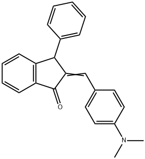 2-([4-(DIMETHYLAMINO)PHENYL]METHYLENE)-3-PHENYL-1-INDANONE 结构式
