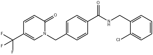 N-(2-CHLOROBENZYL)-4-([2-OXO-5-(TRIFLUOROMETHYL)-1(2H)-PYRIDINYL]METHYL)BENZENECARBOXAMIDE 结构式