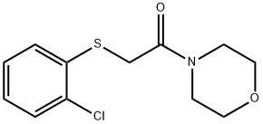 2-[(2-CHLOROPHENYL)SULFANYL]-1-MORPHOLINO-1-ETHANONE 结构式