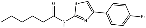 N-(4-(4-溴苯基)噻唑-2-基)己酰胺 结构式