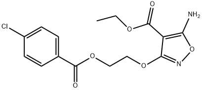 ETHYL 5-AMINO-3-(2-[(4-CHLOROBENZOYL)OXY]ETHOXY)-4-ISOXAZOLECARBOXYLATE 结构式