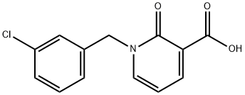 1-(3-CHLOROBENZYL)-2-OXO-1,2-DIHYDRO-3-PYRIDINECARBOXYLIC ACID 结构式