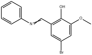 4-BROMO-2-METHOXY-6-[(PHENYLIMINO)METHYL]BENZENOL 结构式