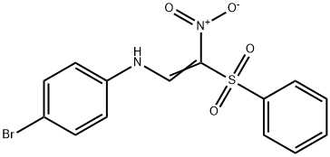 4-BROMO-N-[2-NITRO-2-(PHENYLSULFONYL)VINYL]ANILINE 结构式