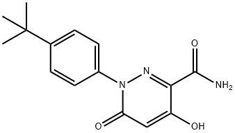 1-[4-(TERT-BUTYL)PHENYL]-4-HYDROXY-6-OXO-1,6-DIHYDRO-3-PYRIDAZINECARBOXAMIDE 结构式
