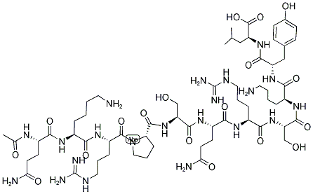 ACETYL-(GLN4)-MYELIN BASIC PROTEIN (4-14) 结构式