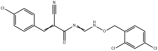 3-(4-CHLOROPHENYL)-2-CYANO-N-(([(2,4-DICHLOROBENZYL)OXY]IMINO)METHYL)ACRYLAMIDE 结构式