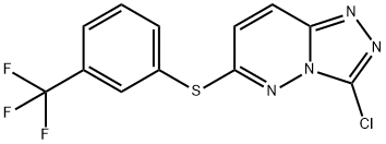 3-Chloro-6-([3-(trifluoromethyl)phenyl]sulfanyl)[1,2,4]triazolo[4,3-b]pyridazine 结构式