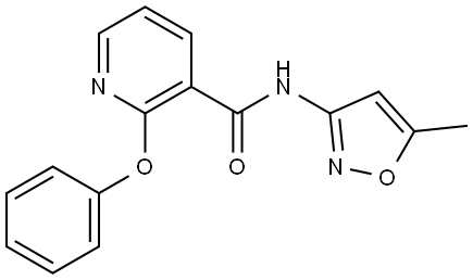 N-(5-Methylisoxazol-3-yl)(2-phenoxy(3-pyridyl))formamide 结构式