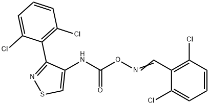[3-(2,6-DICHLOROPHENYL)-ISOTHIAZOL-4-YL]-CARBAMOYL 2,6-DICHLOROBENZALDEHYDE OXIME 结构式