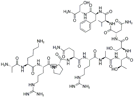 Ala-Lys-Arg-Pro-Gln-Arg-Ala-Thr-Ser-Asn-Val-Phe-Ser-NH2 结构式