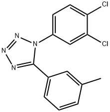 1-(3,4-DICHLOROPHENYL)-5-(3-METHYLPHENYL)-1H-1,2,3,4-TETRAAZOLE 结构式