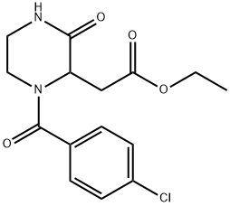 ETHYL 2-[1-(4-CHLOROBENZOYL)-3-OXO-2-PIPERAZINYL]ACETATE 结构式