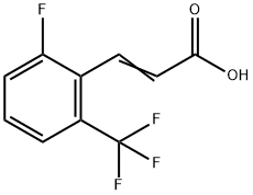 2-FLUORO-6-(TRIFLUOROMETHYL)CINNAMIC ACID 结构式