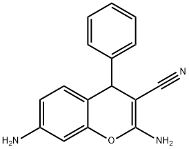 2,7-DIAMINO-4-PHENYL-4H-CHROMENE-3-CARBONITRILE 结构式