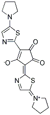 1,3-Bis(5-pyrrolidino-1,3-thiazol-2-yl)-4,5-di-oxo-cyclopentenylium-2-olat 结构式